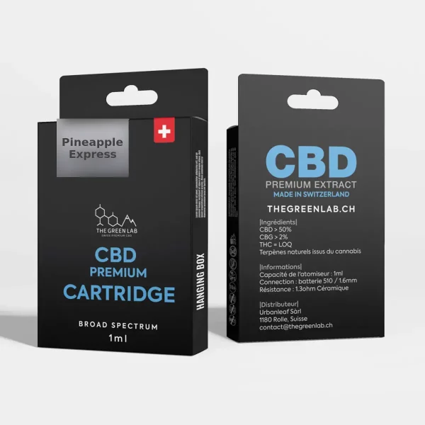 Cartouche CBD Pineapple Express GreenLab à 50 % de CBD