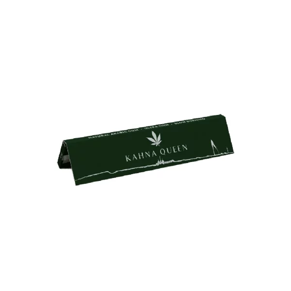 Feuilles à rouler Kahna Queen avec design vert premium, accessoire CBD disponible à Genève Suisse