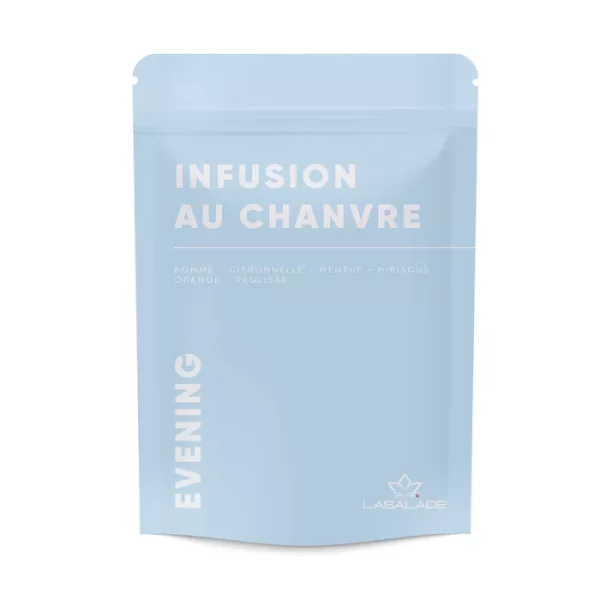 Infusion au chanvre Evening – paquet de tisane à la menthe et citronnelle