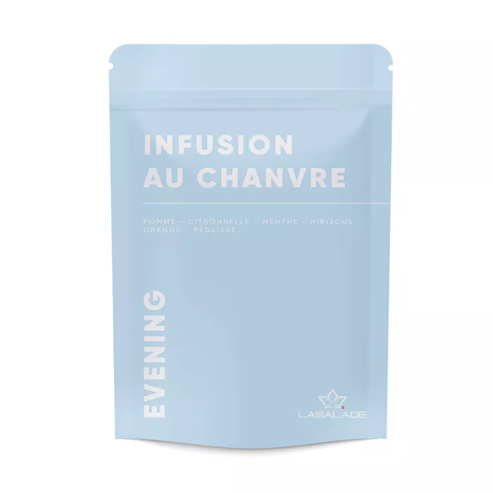 Infusion au Chanvre Evening 50gr – Menthe, Citronnelle & Hibiscus